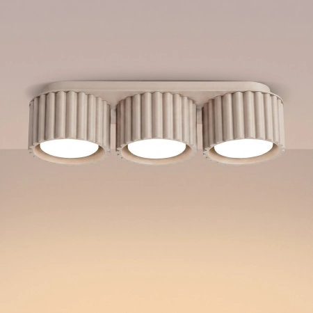 Plafon aluminiowy taupe prostokątny 32,5cm AURA 3 z serii AURA SL.2635 - Sollux Lighting
