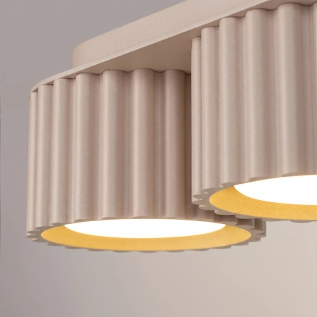 Plafon aluminiowy taupe prostokątny 32,5cm AURA 3 z serii AURA SL.2635 - Sollux Lighting