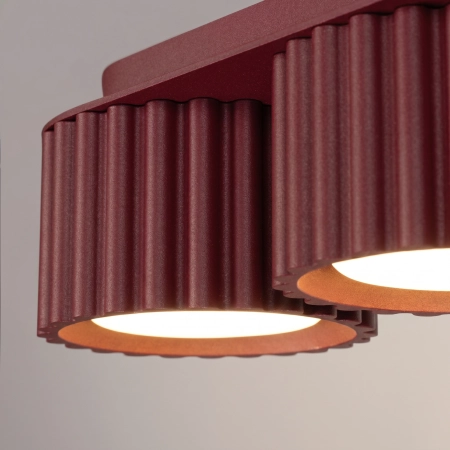 Plafon aluminiowy burgundowy 3-punktowy AURA 3 z serii AURA SL.2636 - Sollux Lighting