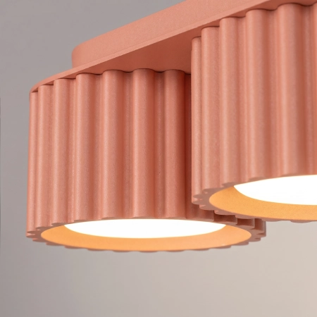 Plafon aluminiowy brzoskwiniowy 3-punktowy 32,5cm z serii AURA SL.2637 - Sollux Lighting
