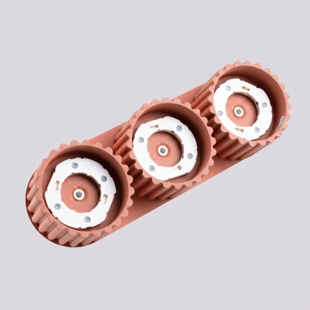 Plafon aluminiowy brzoskwiniowy 3-punktowy 32,5cm z serii AURA SL.2637 - Sollux Lighting