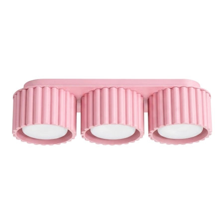 Plafon aluminiowy różowy 3-punktowy AURA 3 z serii AURA SL.2638 - Sollux Lighting