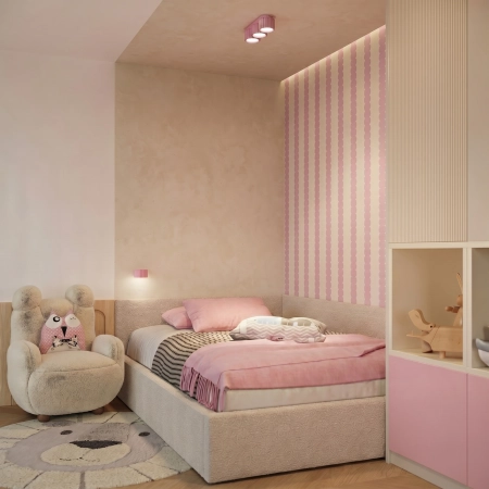 Plafon aluminiowy różowy 3-punktowy AURA 3 z serii AURA SL.2638 - Sollux Lighting