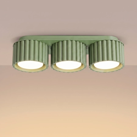 Plafon aluminiowy szałwiowy 3-punktowy 32,5cm z serii AURA SL.2639 - Sollux Lighting