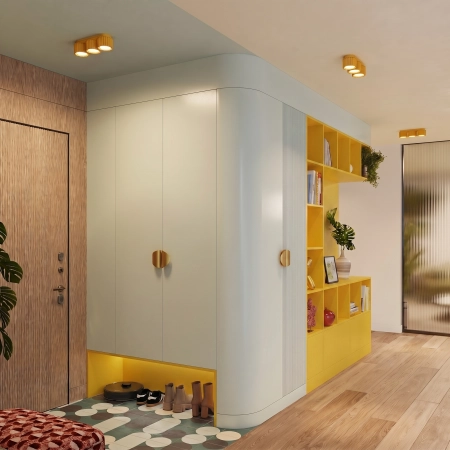 Plafon aluminiowy żółty 3-punktowy AURA 3 z serii AURA SL.2640 - Sollux Lighting