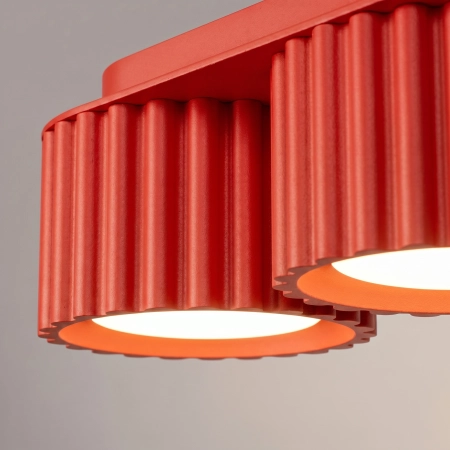 Plafon aluminiowy czerwony 3-punktowy AURA 3 z serii AURA SL.2641 - Sollux Lighting