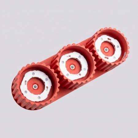 Plafon aluminiowy czerwony 3-punktowy AURA 3 z serii AURA SL.2641 - Sollux Lighting