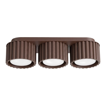 Plafon aluminiowy brązowy 3-punktowy AURA 3 z serii AURA SL.2642 - Sollux Lighting