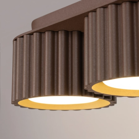 Plafon aluminiowy brązowy 3-punktowy AURA 3 z serii AURA SL.2642 - Sollux Lighting