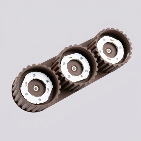 Plafon aluminiowy brązowy 3-punktowy AURA 3 z serii AURA SL.2642 - Sollux Lighting
