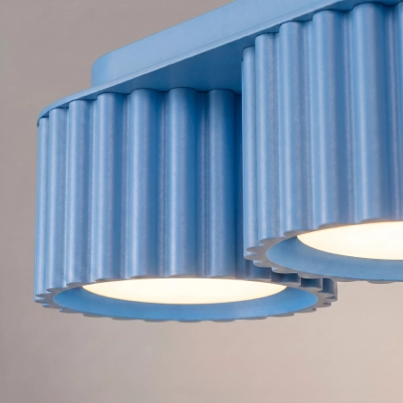 Plafon aluminiowy błękitny 3-punktowy 32,5cm z serii AURA SL.2643 - Sollux Lighting