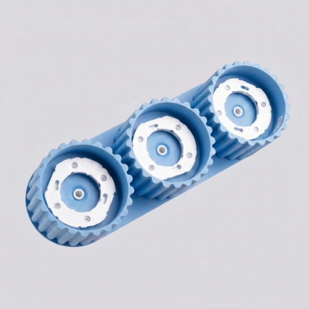 Plafon aluminiowy błękitny 3-punktowy 32,5cm z serii AURA SL.2643 - Sollux Lighting