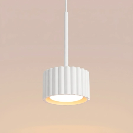 Lampa wisząca aluminiowa biała 10cm z serii AURA SL.2676 - Sollux Lighting