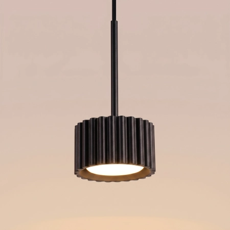 Lampa wisząca aluminiowa czarna kwadratowa 10cm z serii AURA SL.2677 - Sollux Lighting
