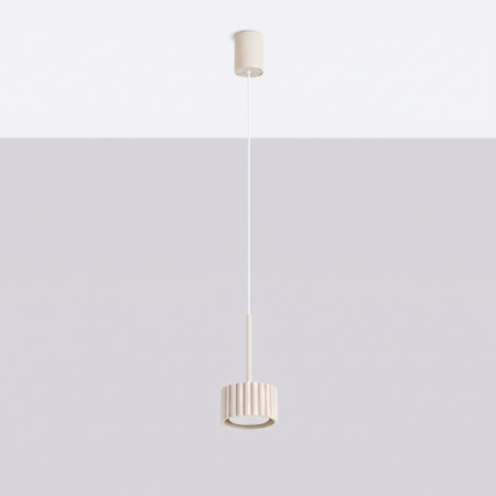 Lampa wisząca aluminiowa beżowa 10cm z serii AURA SL.2678 - Sollux Lighting