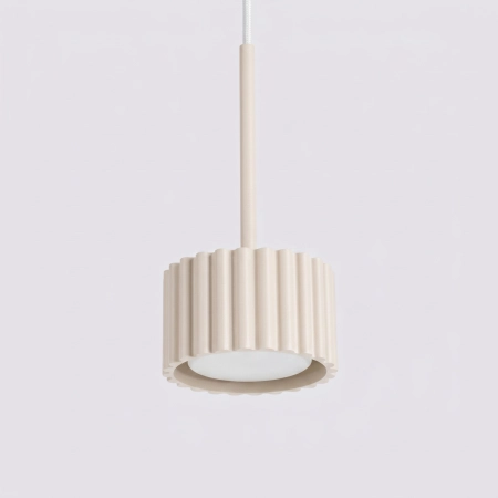 Lampa wisząca aluminiowa beżowa 10cm z serii AURA SL.2678 - Sollux Lighting