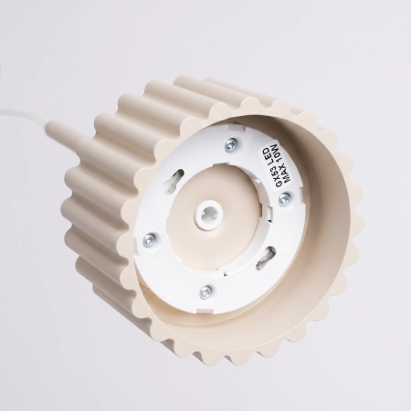 Lampa wisząca aluminiowa beżowa 10cm z serii AURA SL.2678 - Sollux Lighting