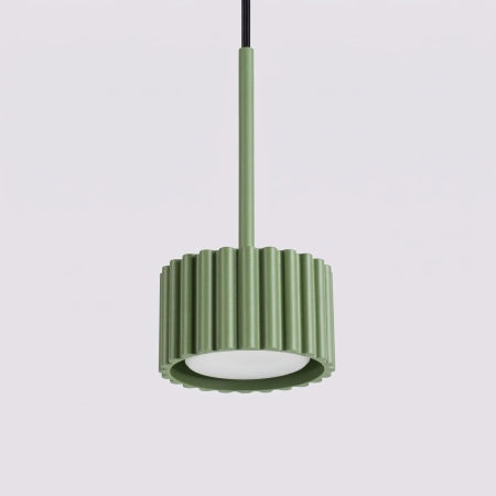Lampa wisząca aluminiowa oliwkowa 1-punktowa z serii AURA SL.2679 - Sollux Lighting