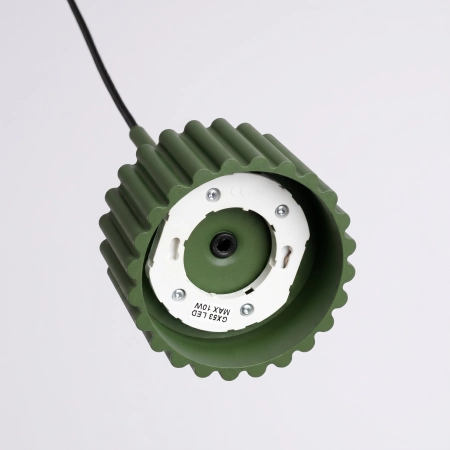 Lampa wisząca aluminiowa oliwkowa 1-punktowa z serii AURA SL.2679 - Sollux Lighting