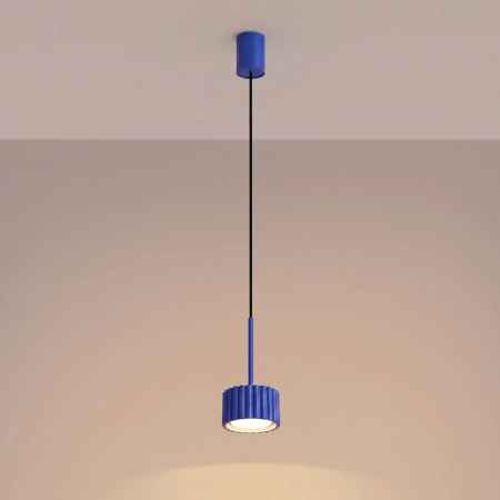 Lampa wisząca aluminiowa ultramaryna 10cm AURA 1 z serii AURA SL.2682 - Sollux Lighting