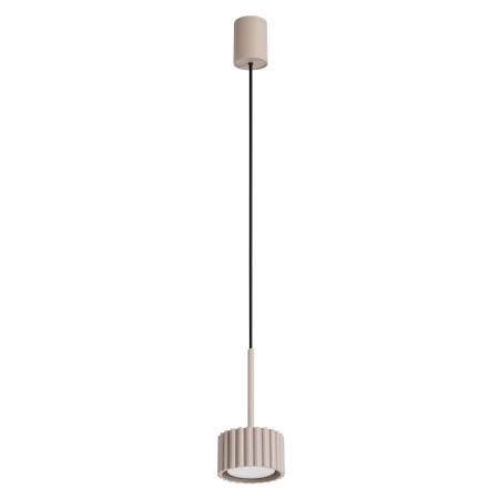 Lampa wisząca aluminiowa taupe kwadratowa 10cm AURA 1 z serii AURA SL.2683 - Sollux Lighting