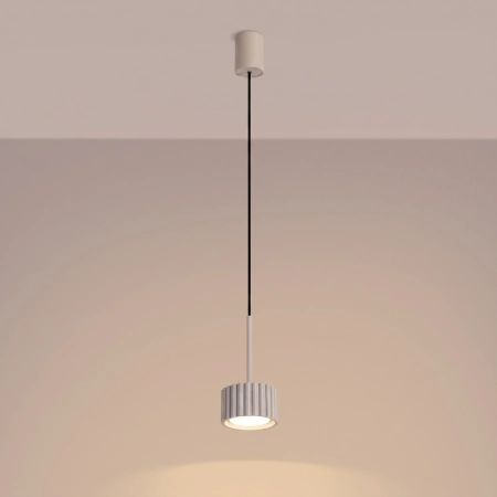 Lampa wisząca aluminiowa taupe kwadratowa 10cm AURA 1 z serii AURA SL.2683 - Sollux Lighting