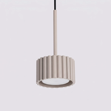 Lampa wisząca aluminiowa taupe kwadratowa 10cm AURA 1 z serii AURA SL.2683 - Sollux Lighting