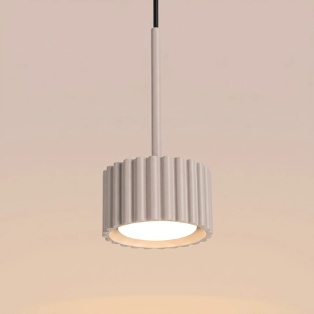 Lampa wisząca aluminiowa taupe kwadratowa 10cm AURA 1 z serii AURA SL.2683 - Sollux Lighting