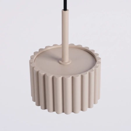 Lampa wisząca aluminiowa taupe kwadratowa 10cm AURA 1 z serii AURA SL.2683 - Sollux Lighting