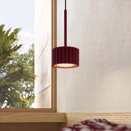 Lampa wisząca aluminiowa burgundowa 10cm Gx53 z serii AURA SL.2684 - Sollux Lighting