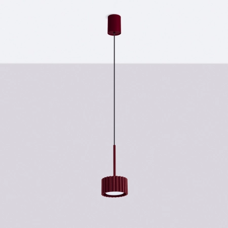 Lampa wisząca aluminiowa burgundowa 10cm Gx53 z serii AURA SL.2684 - Sollux Lighting