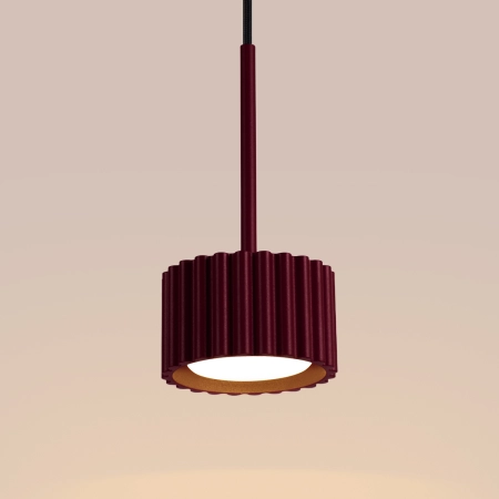 Lampa wisząca aluminiowa burgundowa 10cm Gx53 z serii AURA SL.2684 - Sollux Lighting