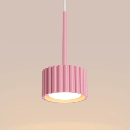 Lampa wisząca aluminiowa różowa 1-punktowa AURA 1 z serii AURA SL.2686 - Sollux Lighting