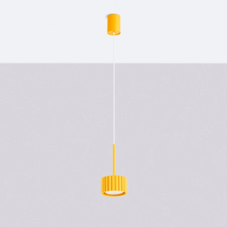 Lampa wisząca aluminiowa żółta 10cm AURA 1 z serii AURA SL.2688 - Sollux Lighting