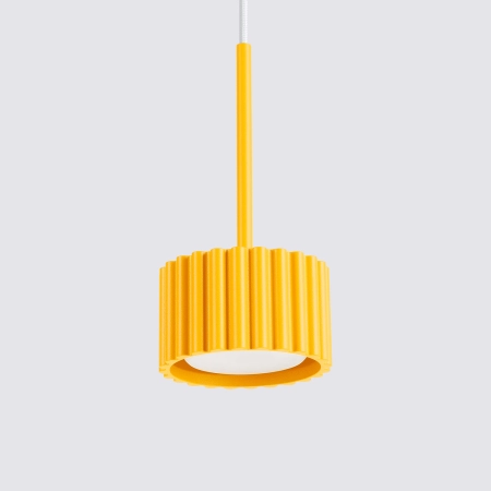 Lampa wisząca aluminiowa żółta 10cm AURA 1 z serii AURA SL.2688 - Sollux Lighting