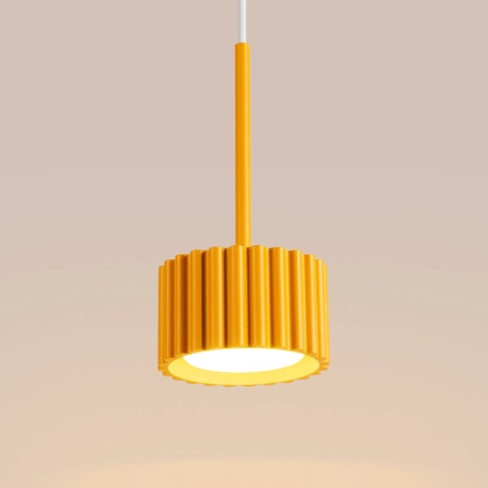 Lampa wisząca aluminiowa żółta 10cm AURA 1 z serii AURA SL.2688 - Sollux Lighting