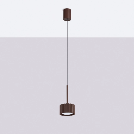 Lampa wisząca aluminiowa brązowa 10cm AURA 1 z serii AURA SL.2690 - Sollux Lighting