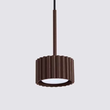 Lampa wisząca aluminiowa brązowa 10cm AURA 1 z serii AURA SL.2690 - Sollux Lighting