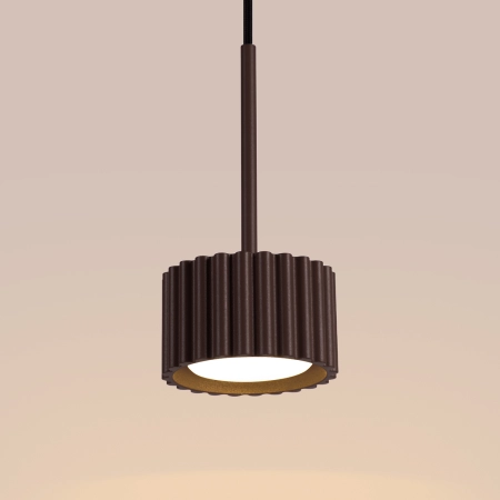 Lampa wisząca aluminiowa brązowa 10cm AURA 1 z serii AURA SL.2690 - Sollux Lighting