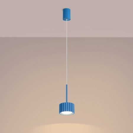Lampa wisząca aluminiowa błękitna 10cm Gx53 z serii AURA SL.2691 - Sollux Lighting