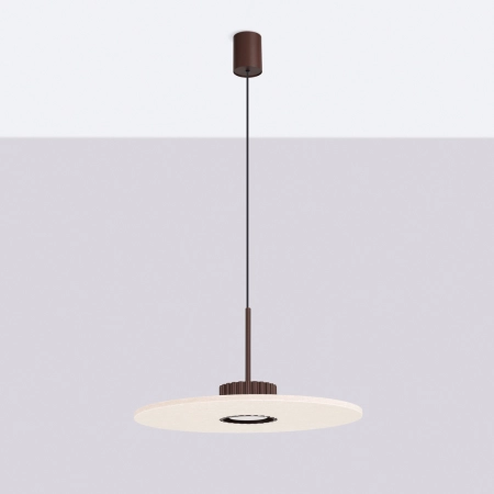 Lampa wisząca filcowa brązowo-beżowa 40cm OVO 1 z serii OVO SL.2694 - Sollux Lighting