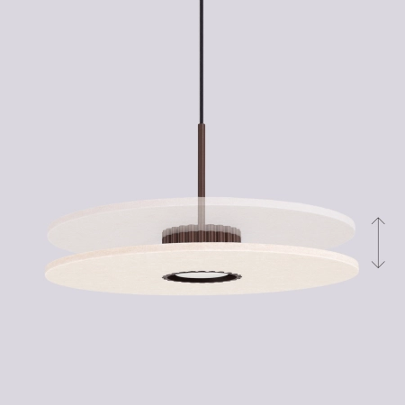 Lampa wisząca filcowa brązowo-beżowa 40cm OVO 1 z serii OVO SL.2694 - Sollux Lighting