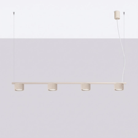 Żyrandol aluminiowy beżowy 4-punktowy z serii AURA SL.2697 - Sollux Lighting