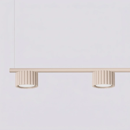 Żyrandol aluminiowy beżowy 4-punktowy z serii AURA SL.2697 - Sollux Lighting