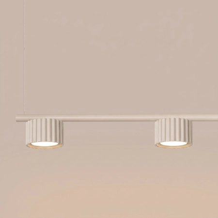 Żyrandol aluminiowy beżowy 4-punktowy z serii AURA SL.2697 - Sollux Lighting