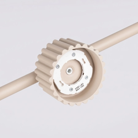 Żyrandol aluminiowy beżowy 4-punktowy z serii AURA SL.2697 - Sollux Lighting