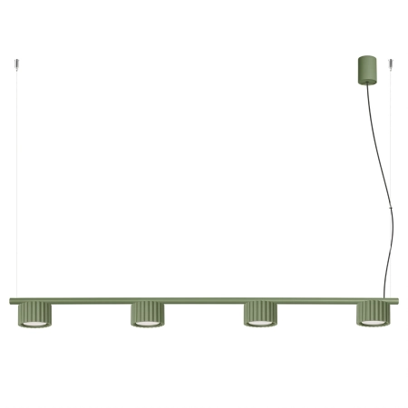 Żyrandol aluminiowy zielony oliwkowy 4-punktowy AURA 4 z serii AURA SL.2698 - Sollux Lighting
