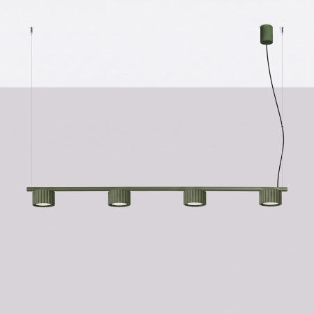 Żyrandol aluminiowy zielony oliwkowy 4-punktowy AURA 4 z serii AURA SL.2698 - Sollux Lighting