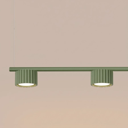 Żyrandol aluminiowy zielony oliwkowy 4-punktowy AURA 4 z serii AURA SL.2698 - Sollux Lighting