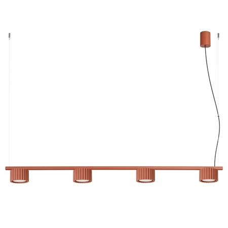 Żyrandol aluminiowy 4-punktowy ochra czerwona AURA 4 z serii AURA SL.2699 - Sollux Lighting